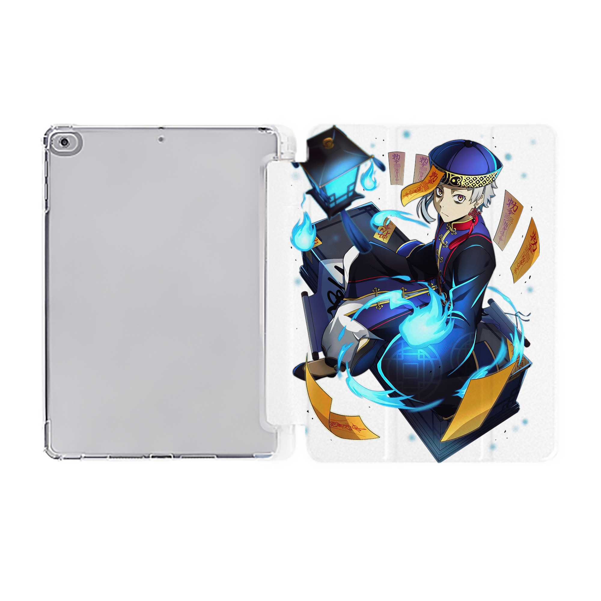 （画像用） 文豪ストレイドッグス Bungo Stray Dogs IPad ケース ペン収納付き 三つ折りスタンド PUレザー×シリコン 対応機種9.5/10.5/10.9インチ